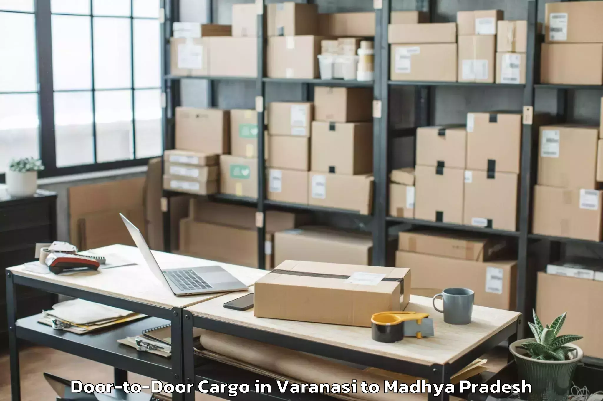 Top Varanasi to Abhilashi University Satna Door To Door Cargo Available